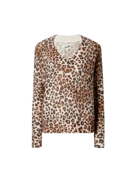 Sweter Mc2 Saint Barth wełniany z nadrukiem