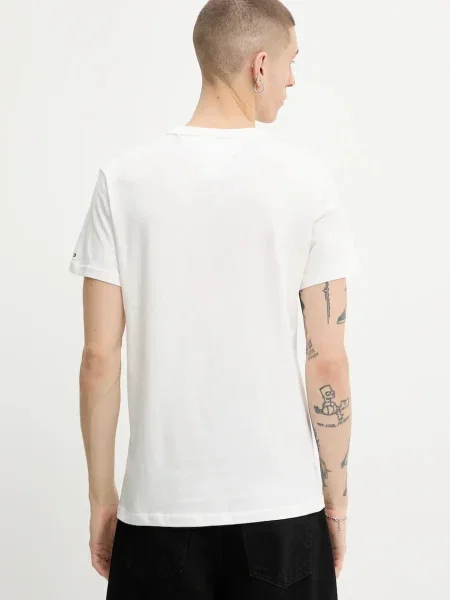 Tričko Tommy Jeans s potiskem béžová