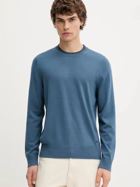 PS Paul Smith sweter wełniany granatowy lekki