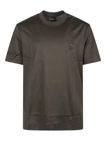 Tricou Emporio Armani cu autograf verde