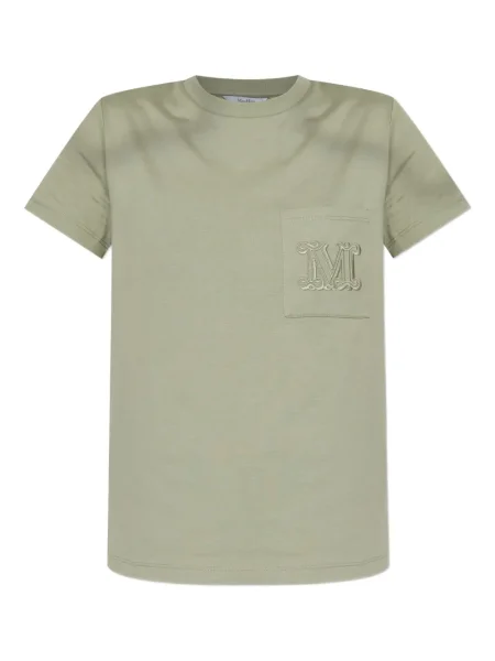 Tricou Max Mara cu broderie verde