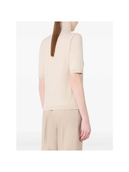 Sweter Max Mara z dżerseju beżowy