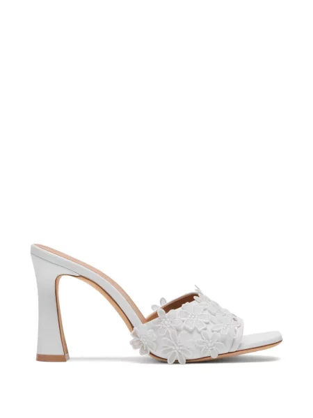 Sandale Malone Souliers din piele cu model floral alb