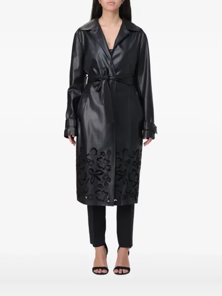 Płaszcz Liu Jo w kwiatki czarny