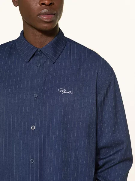 Pegador Košile Pikal Oversize Fit tmavě modrá bílá