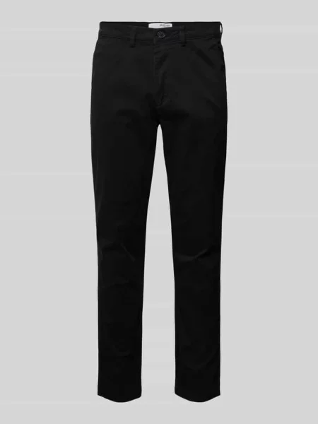 Chinosy o kroju slim fit w jednolitym kolorze model ‘NEW Miles’ Selected Homme czarne