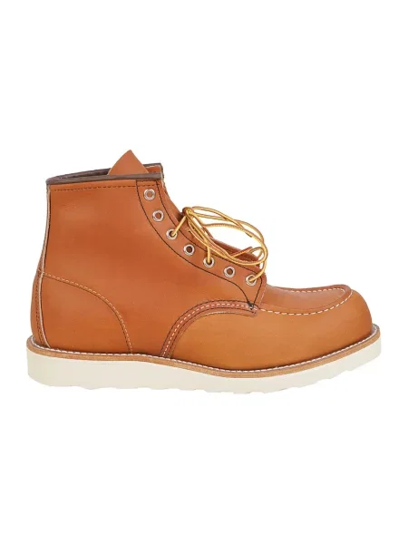 Red Wing buty skórzane Moc Toe czerwony