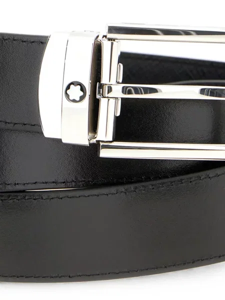 Cu centură reversibil curea Montblanc din piele negru