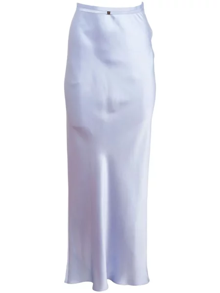 Fustă Fleur Du Mal de mătase albastru