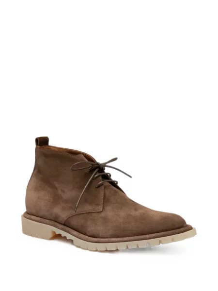 Botine Officine Creative cu șireturi din dantelă maro