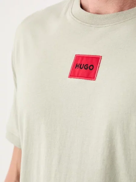 HUGO тениска basic мъжка от зелено