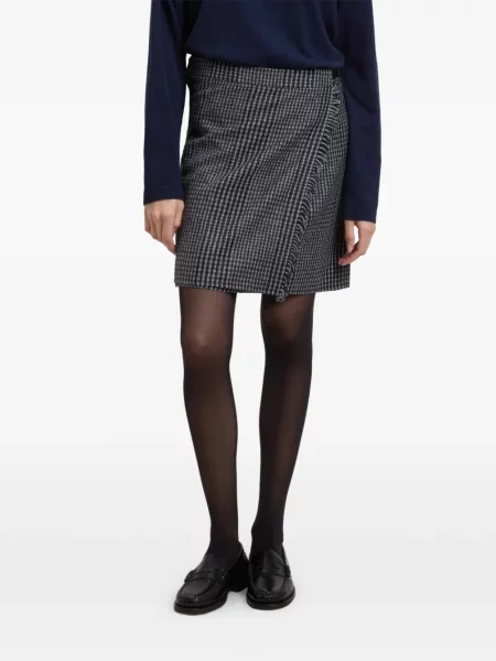 Fusta mini Woolrich în carouri negru