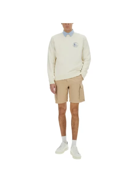 Bluza Woolrich z logo beżowa