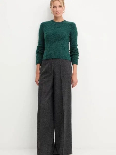 Светр з додаванням вовни альпаки Patrizia Pepe теплий зелений