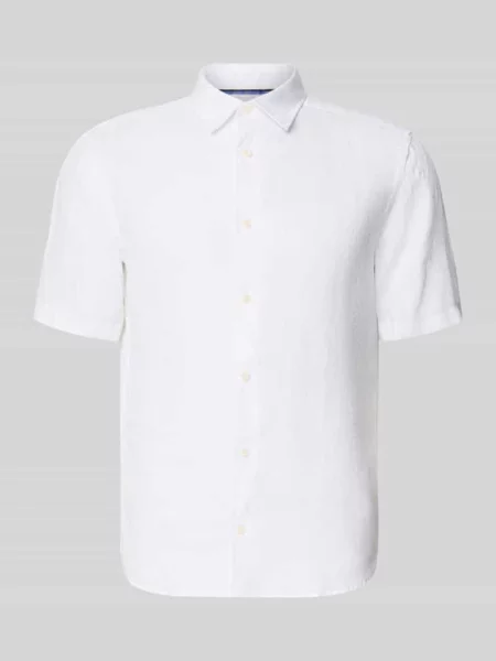 Koszula casualowa o kroju casual fit z lnu Olymp Level Five biała