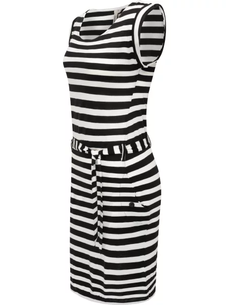 Ragwear Oprijeta obleka črna bela