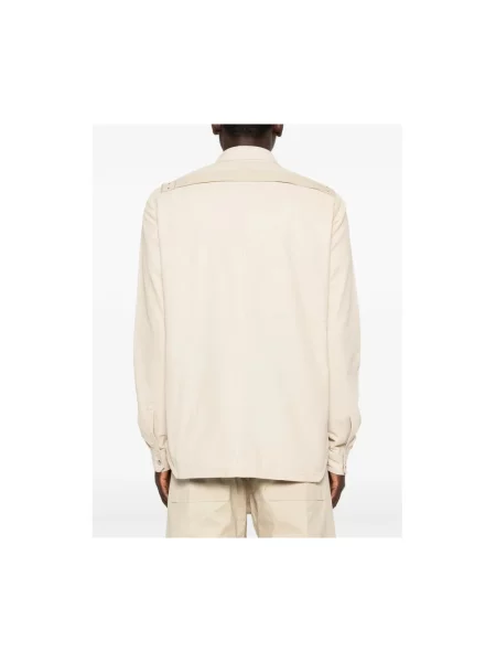Koszula Rick Owens skórzana beżowa