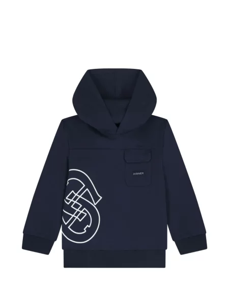 Bluza z kapturem dziecięca Aigner niebieska