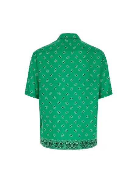 Koszula Palm Angels z wzorem paisley popelinowa zielona