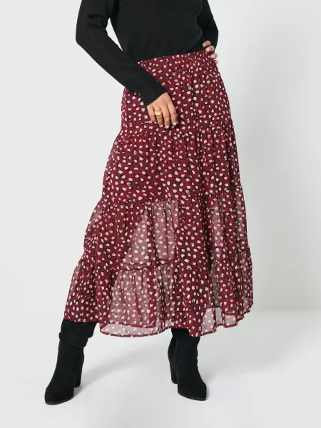 Спідниця бордовий