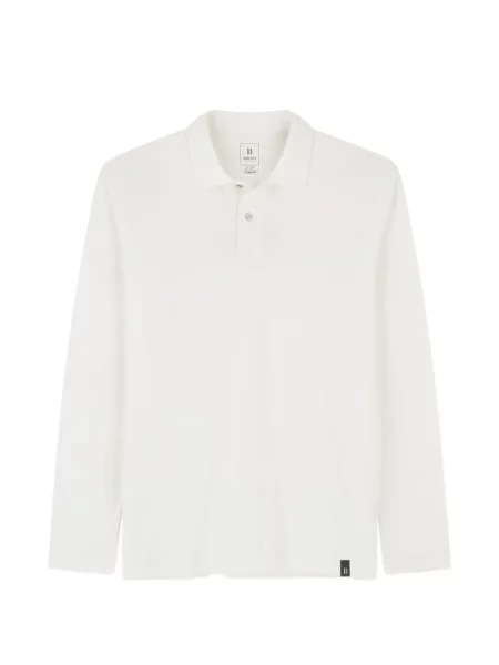 Tricou polo Boggi Milano din jerseu alb