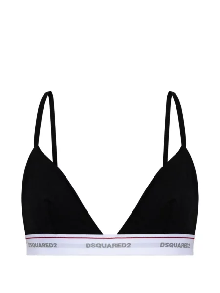 Sutien triunghi Dsquared2 cu autograf negru