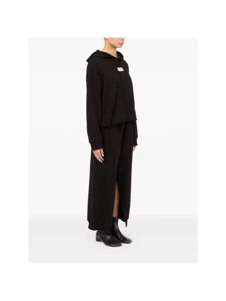 Bluza z kapturem Mm6 Maison Margiela z kapturem czarna
