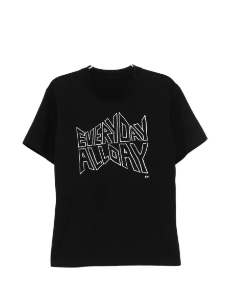 Tricou Sacai cu decolteu în U negru