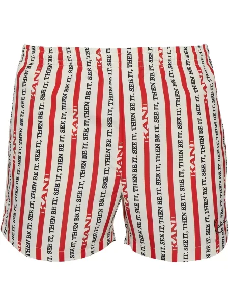 Karl Kani Șorturi de baie roșu / negru alb