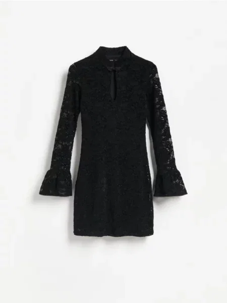 Reserved Rochie mini cu dantelă negru