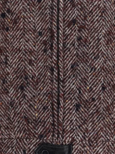 Geacă Kristina Ti cu model herringbone maro