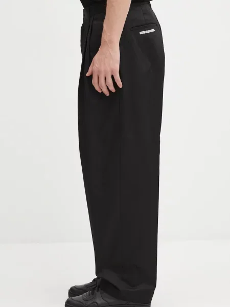 NEIGHBORHOOD pantaloni TWO TUCK drept negru