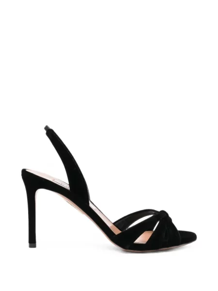 Sandale Aquazzura de catifea slingback negru