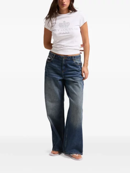 Дънки Juicy Couture бродирани синьо