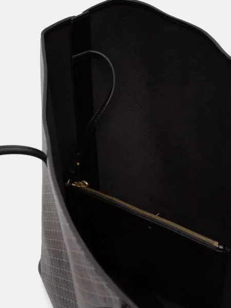 Táska Calvin Klein Emblem Aop Large Tote W/ Pouch fekete