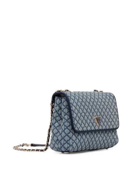 Matlasat geanta crossbody Guess albastru