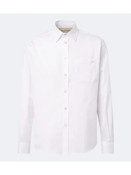 Cămașă Valentino din țesătură twill alb
