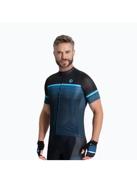 Футболка велосипедна Rogelli Hero II black/blue чорна