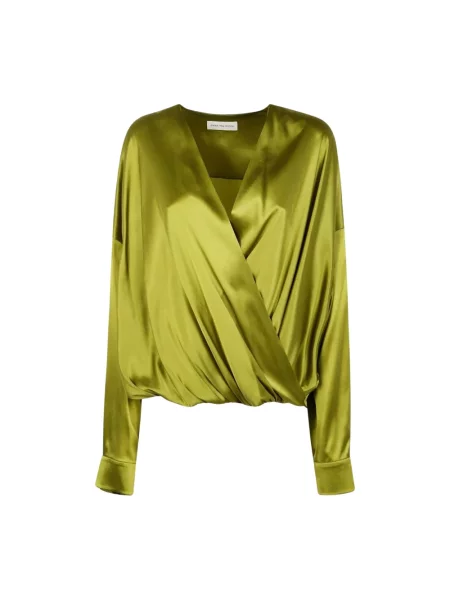 Bluzka Dries Van Noten z długim rękawem zielona