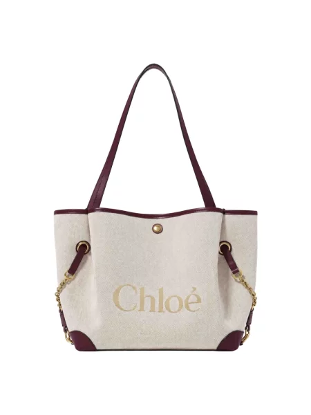 Shopperka Chloe skórzana beżowa