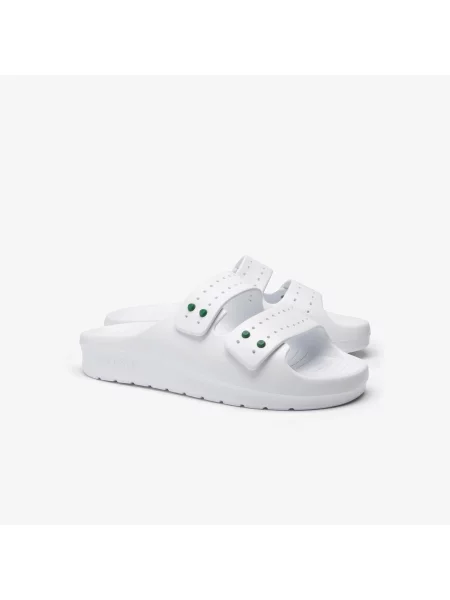 Шлепанцы Lacoste с ремешками белые