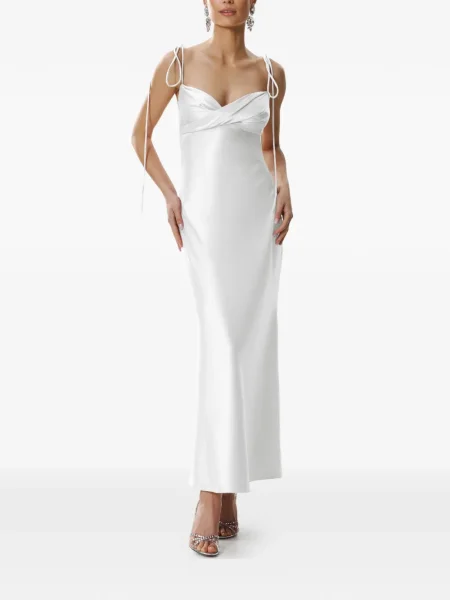 Rochie maxi Framboise de costum alb