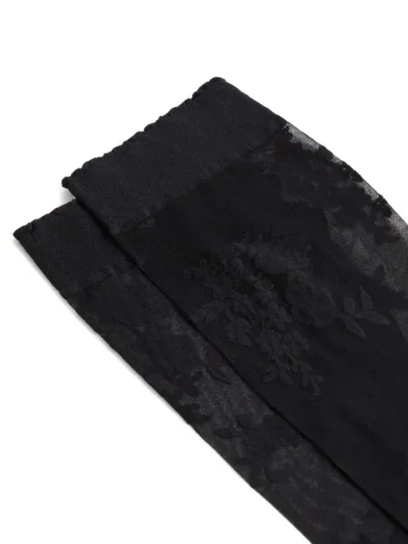 Șosete Valentino Garavani cu model floral negru