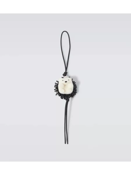 Вълнена чанта Loewe бяло