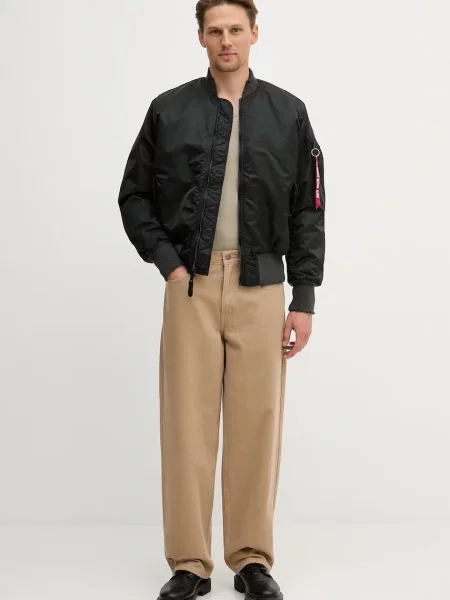 Alpha Industries Bomber bunda Distressed černá