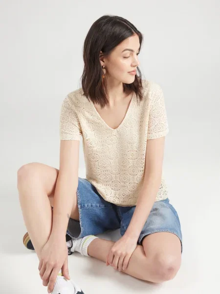 VERO MODA Póló VMMAYA krém