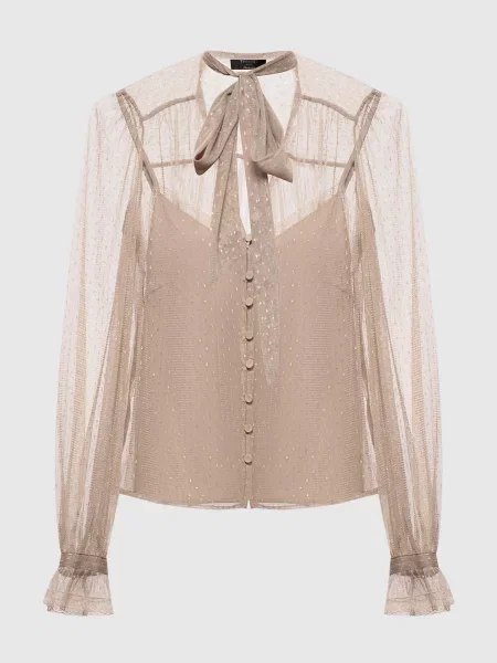 Блуза з люрексом Twinset бежева