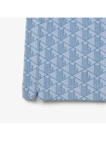 Lacoste Koszulka Polo O Klasycznym Kroju Z Żakardowym Monogramem niebieski