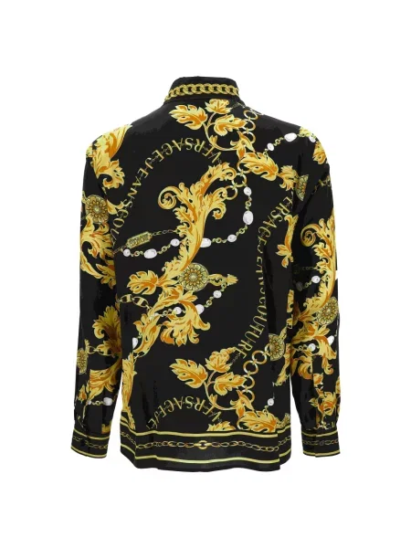 Koszula dżinsowa Versace Jeans Couture z długim rękawem czarna