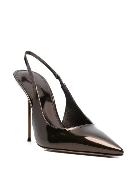Pantofi cu toc Paris Texas slingback maro